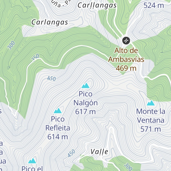 Map of Pico Nalgón