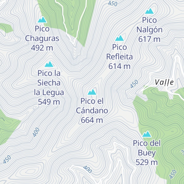 Map of Pico el Cándano