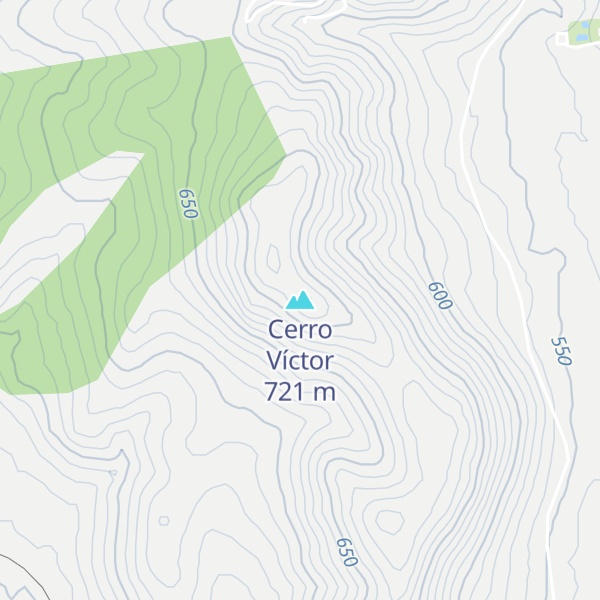 Map of Cerro Víctor
