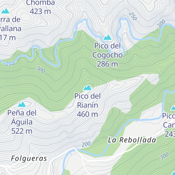 Map of Pico del Rianín