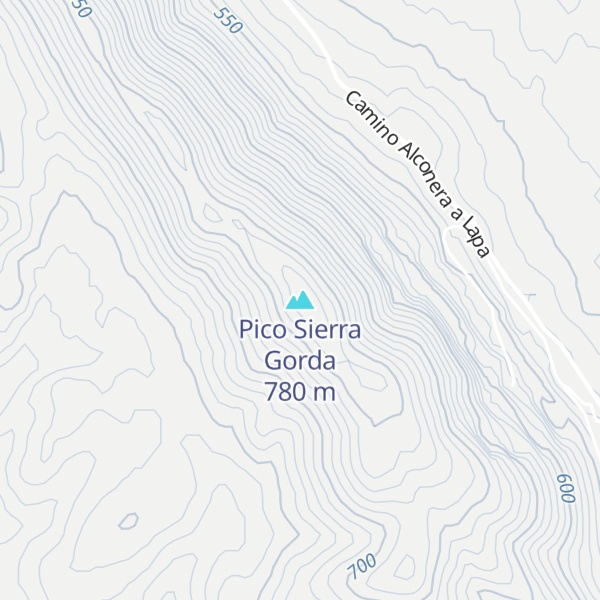 Map of Pico Sierra Gorda