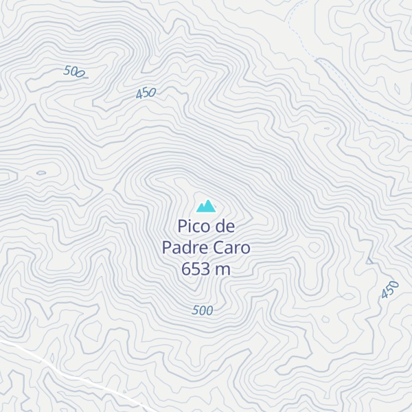 Map of Pico de Padre Caro