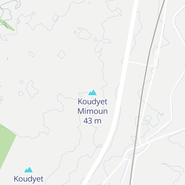 Map of Koudyet Mimoun