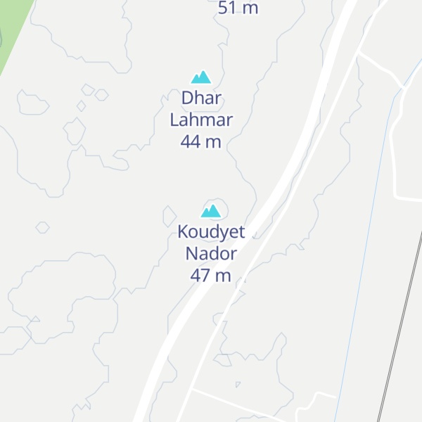 Map of Koudyet Nador