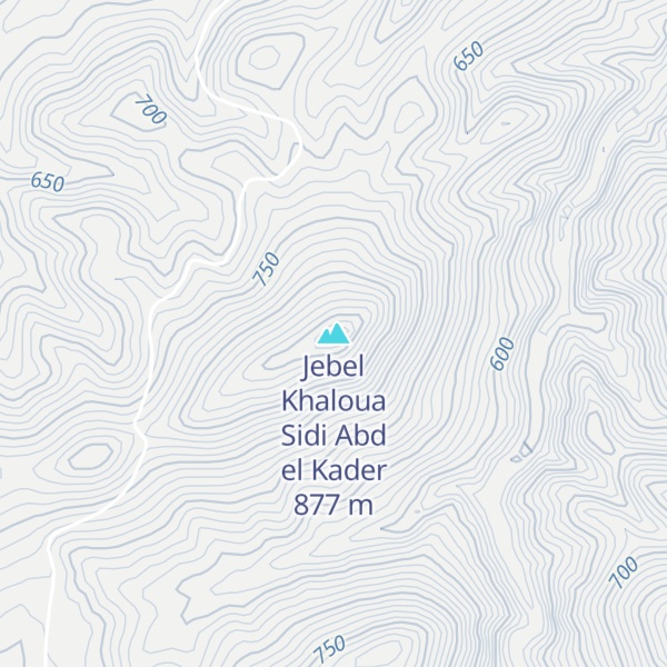 Map of Jebel Khaloua Sidi Abd el Kader