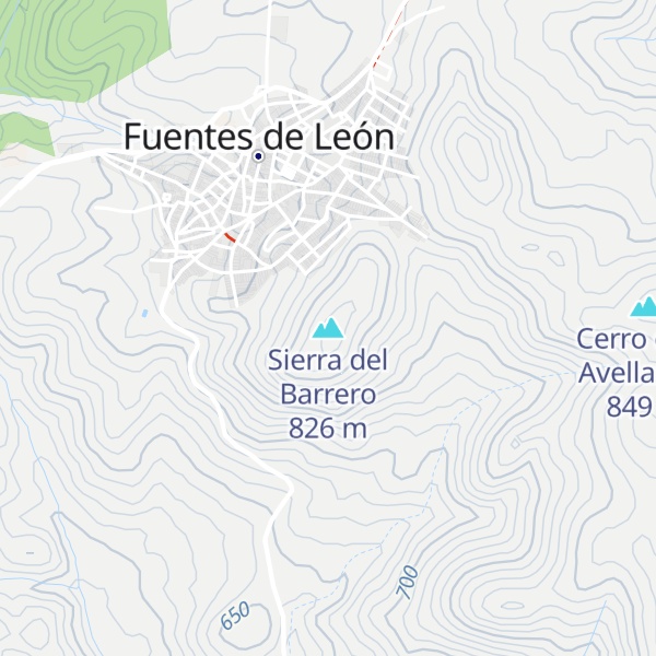 Map of Sierra del Barrero