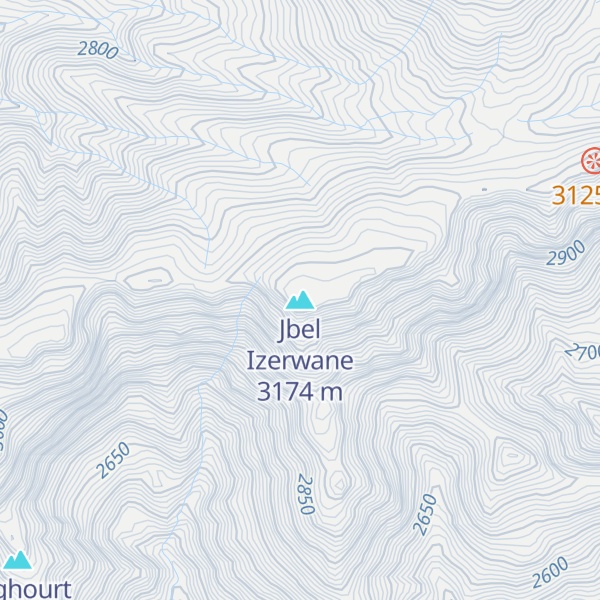 Map of Jbel Izerwane