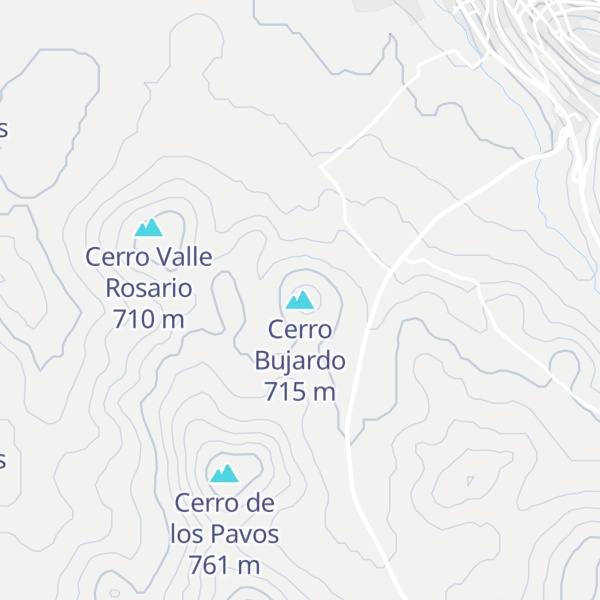 Map of Cerro Bujardo