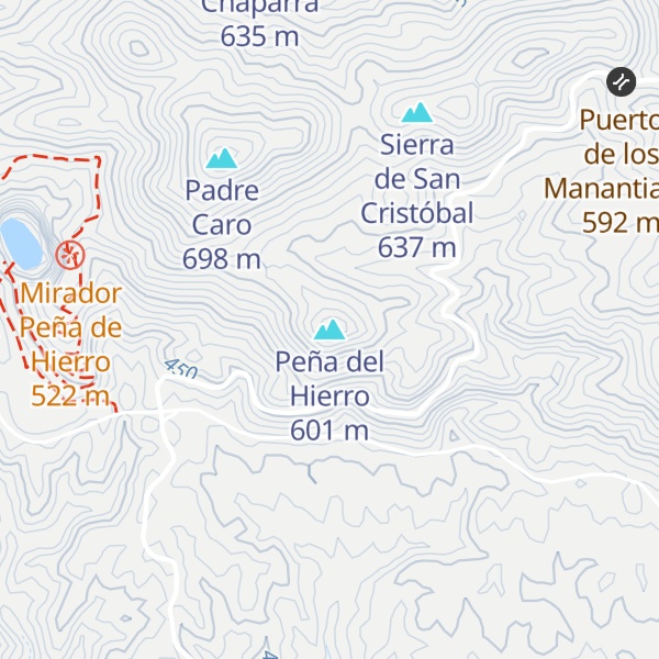 Map of Peña del Hierro