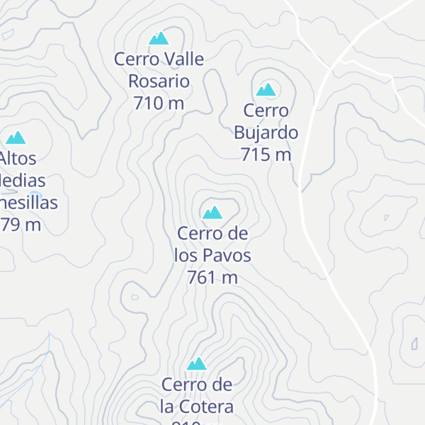 Map of Cerro de los Pavos