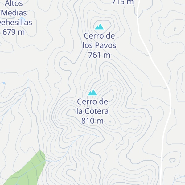 Map of Cerro de la Cotera