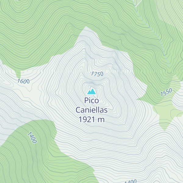 Map of Pico Caniellas