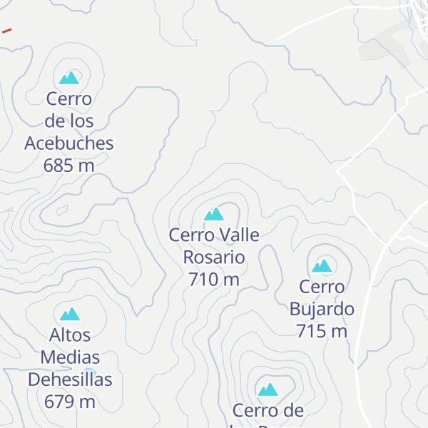 Map of Cerro Valle Rosario