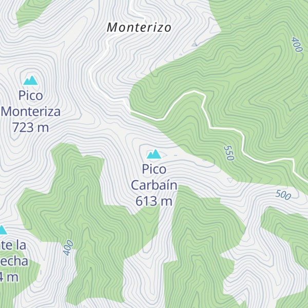 Map of Pico Carbaín