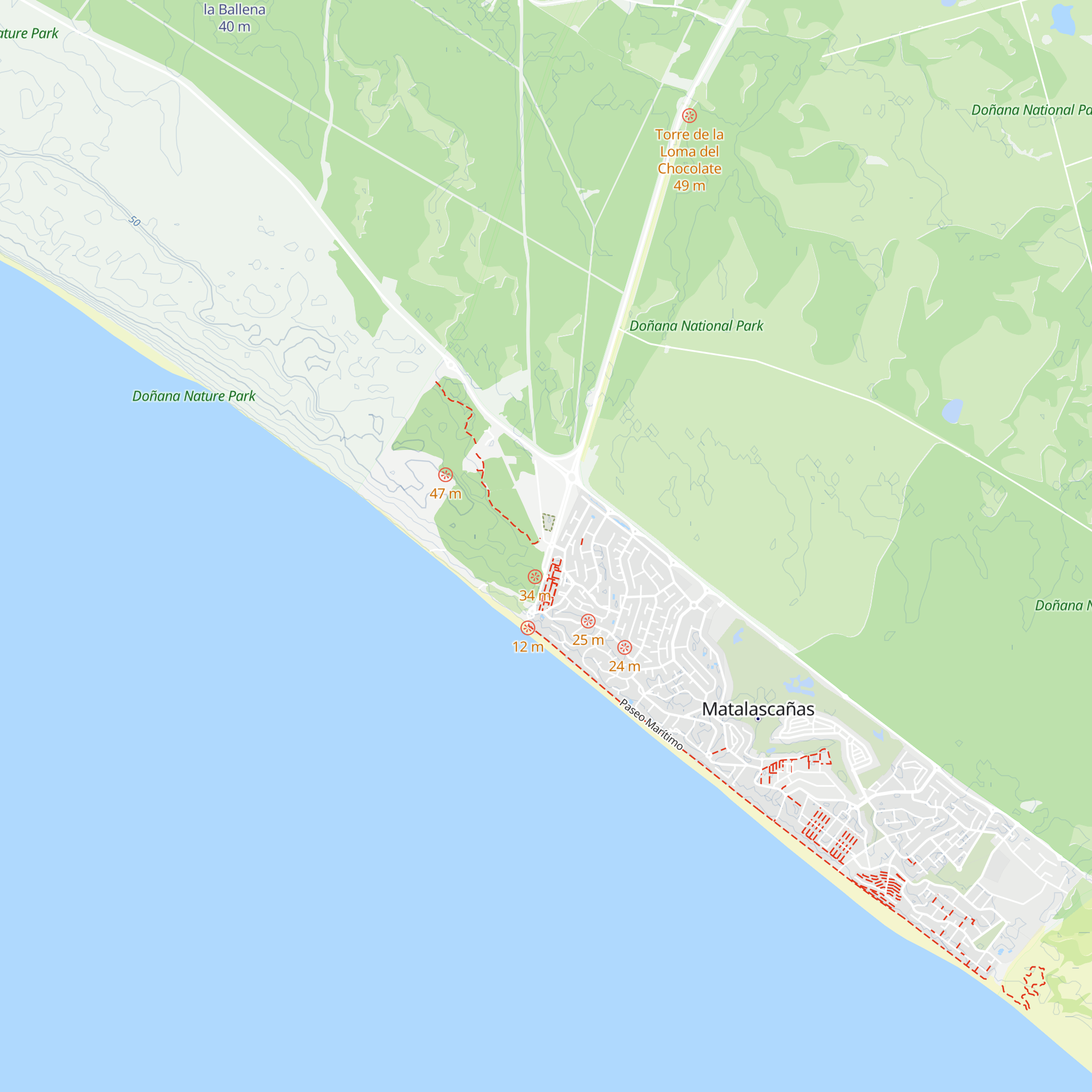 Oficina de Turismo de Matalascañas map