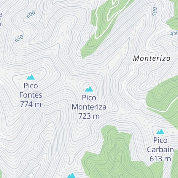 Map of Pico Monteriza