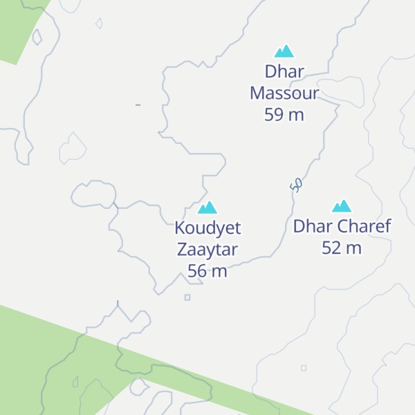Map of Koudyet Zaaytar