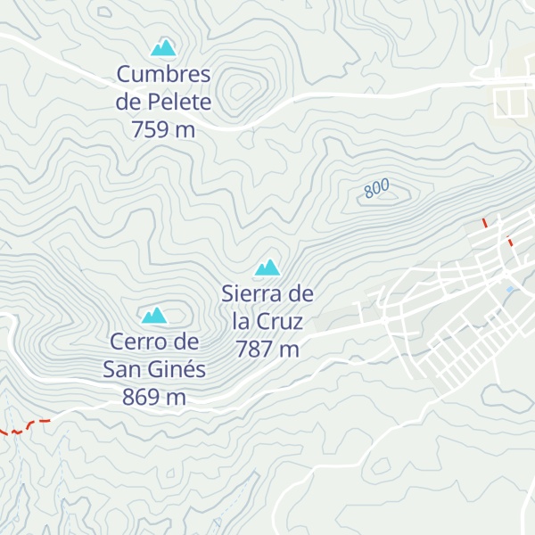 Map of Sierra de la Cruz