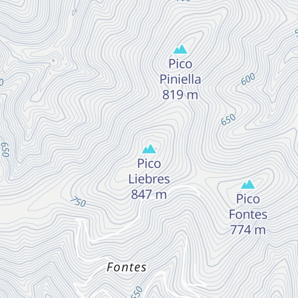Map of Pico Liebres