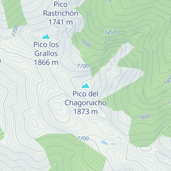 Map of Pico del Chagonacho