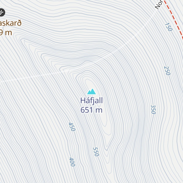 Map of Háfjall