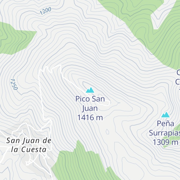 Map of Pico San Juan