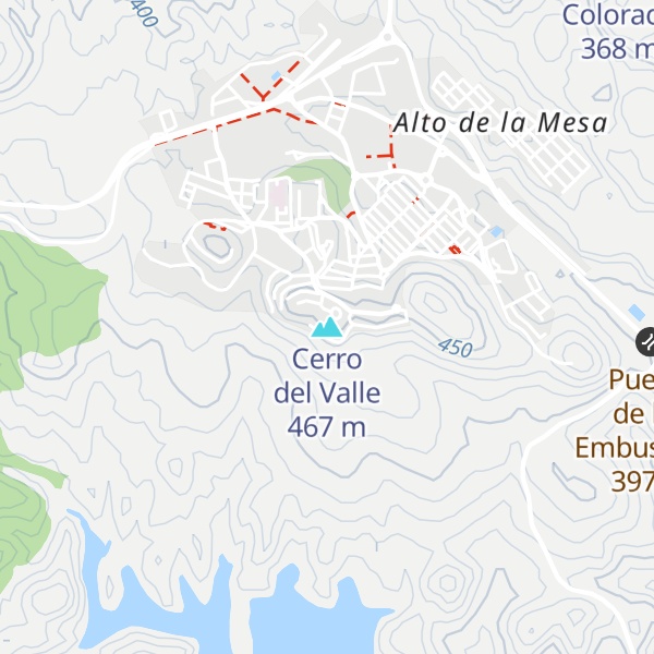 Map of Cerro del Valle