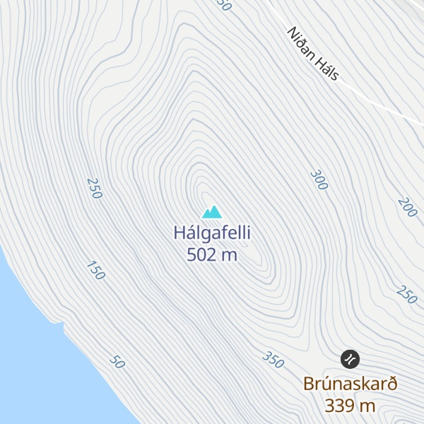 Map of Hálgafelli