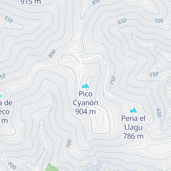 Map of Pico Cyanón