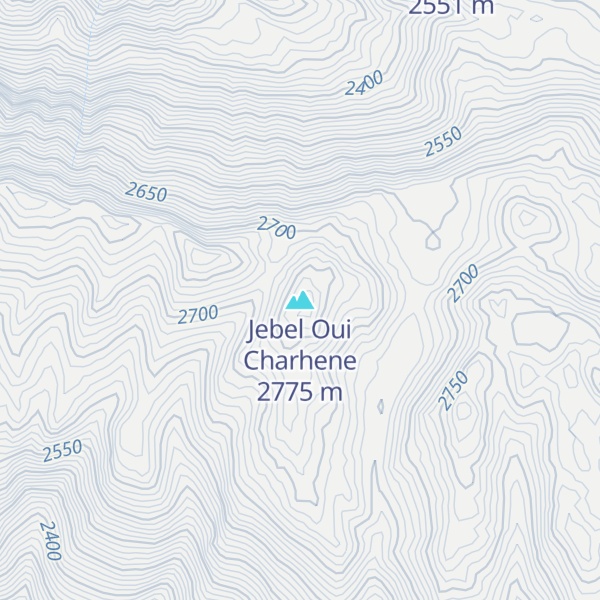 Map of Jebel Oui Charhene