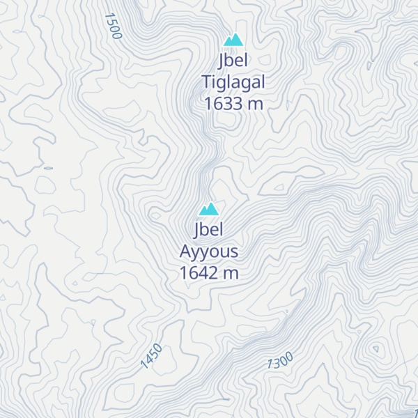 Map of Jbel Ayyous