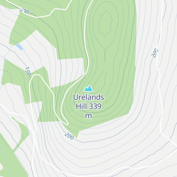 Map of Urelands Hill