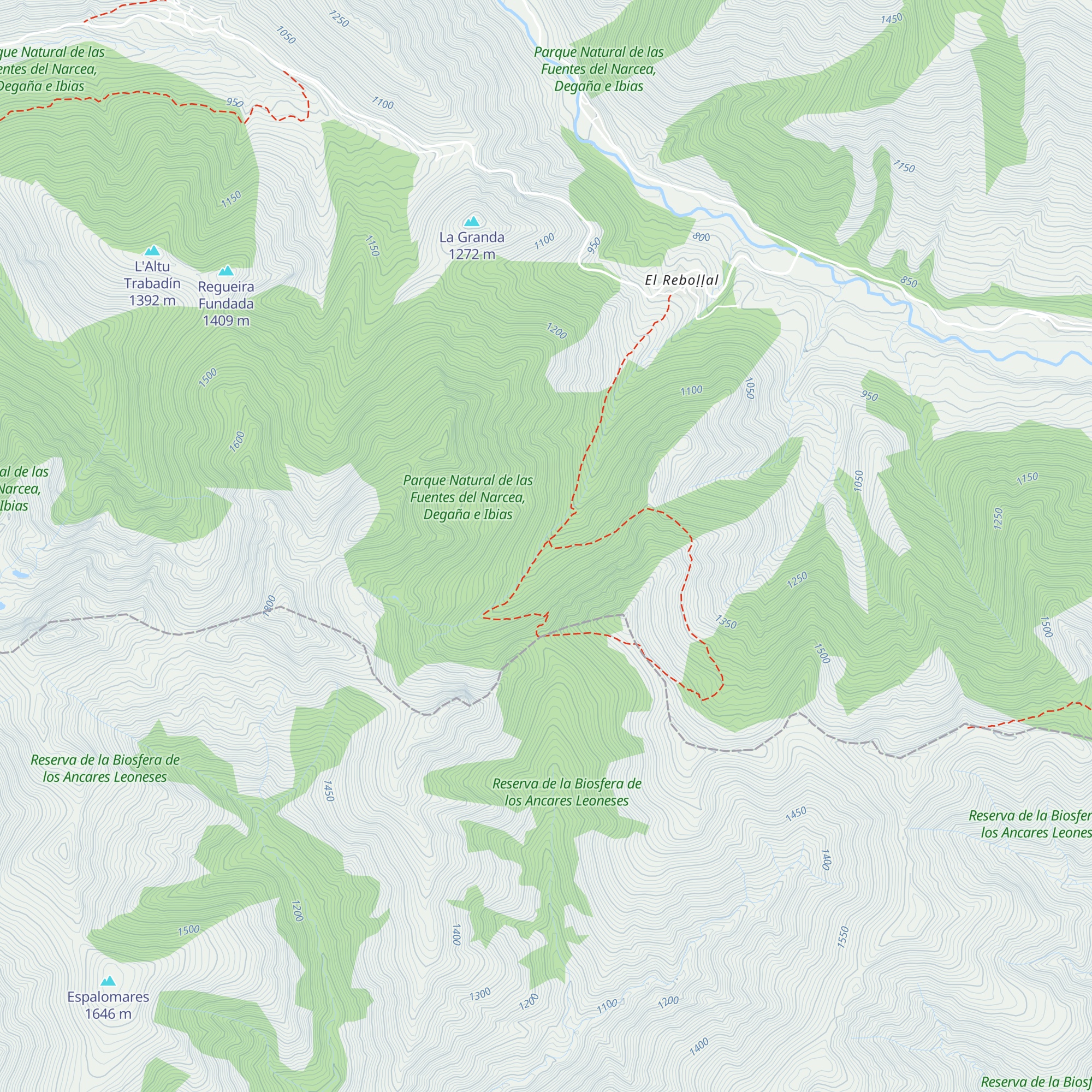 Refugio de Los Cardos map