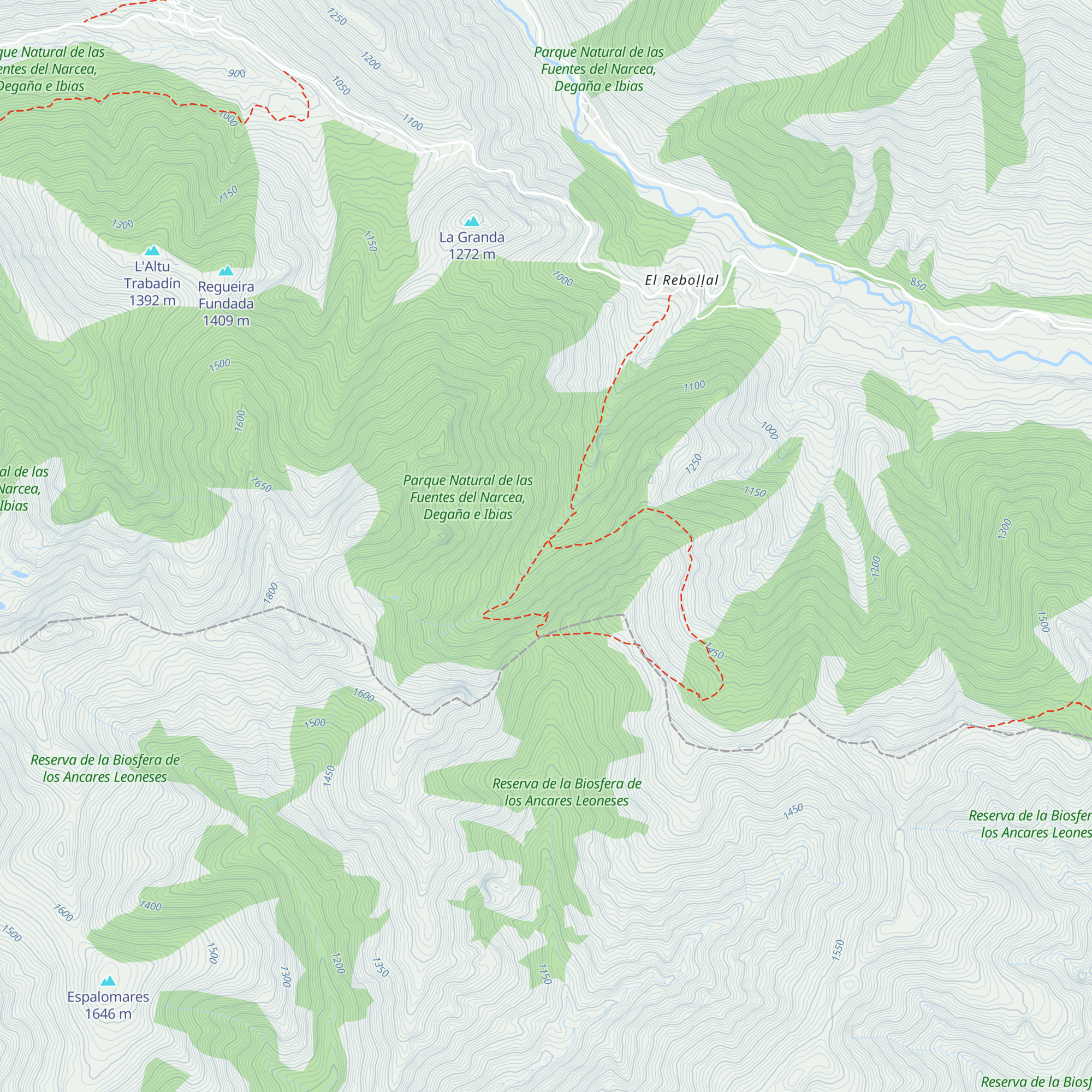 Refugio de Los Cardos map