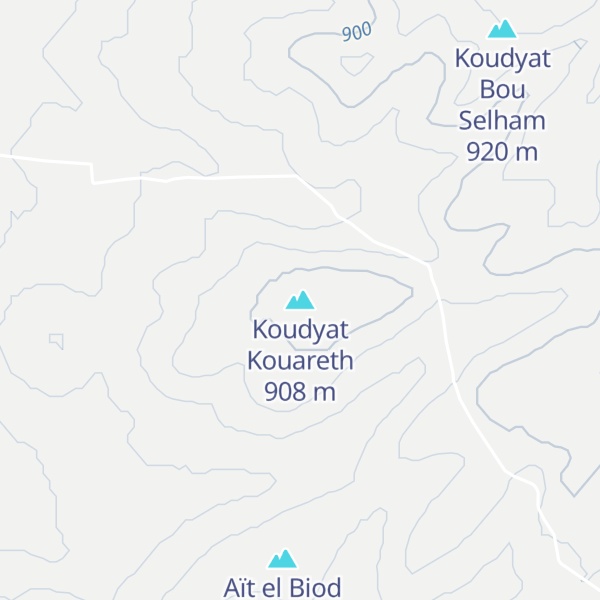 Map of Koudyat Kouareth