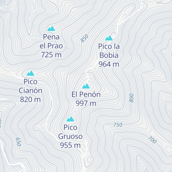 Map of El Penón