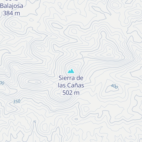 Map of Sierra de las Cañas