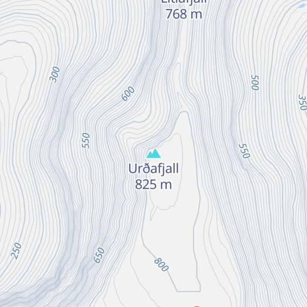 Map of Urðafjall