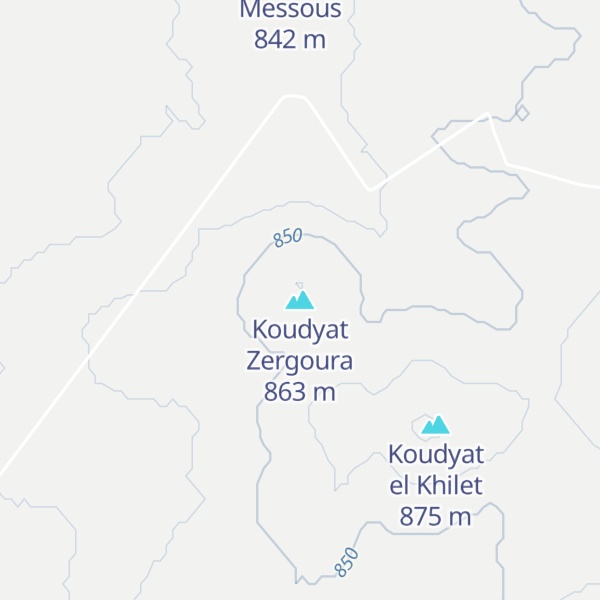 Map of Koudyat Zergoura