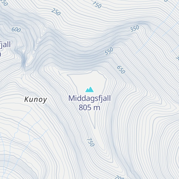 Map of Middagsfjall
