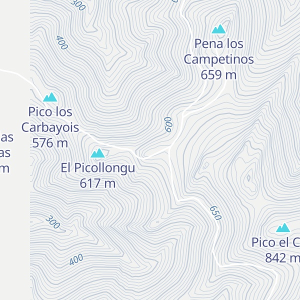 Map of La Pena la Bobia