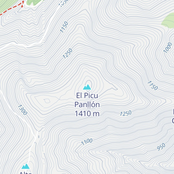 Map of El Picu Panḷḷón