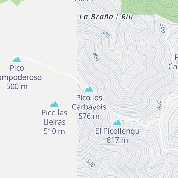 Map of Pico los Carbayois