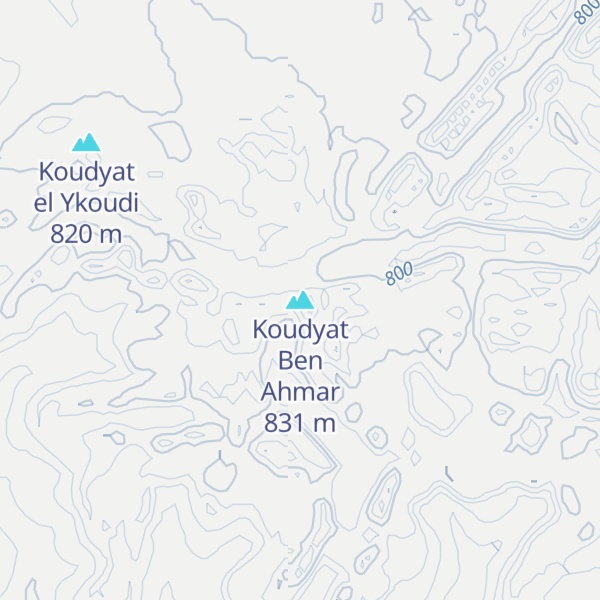Map of Koudyat Ben Ahmar