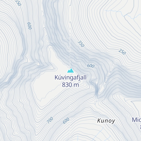 Map of Kúvingafjall
