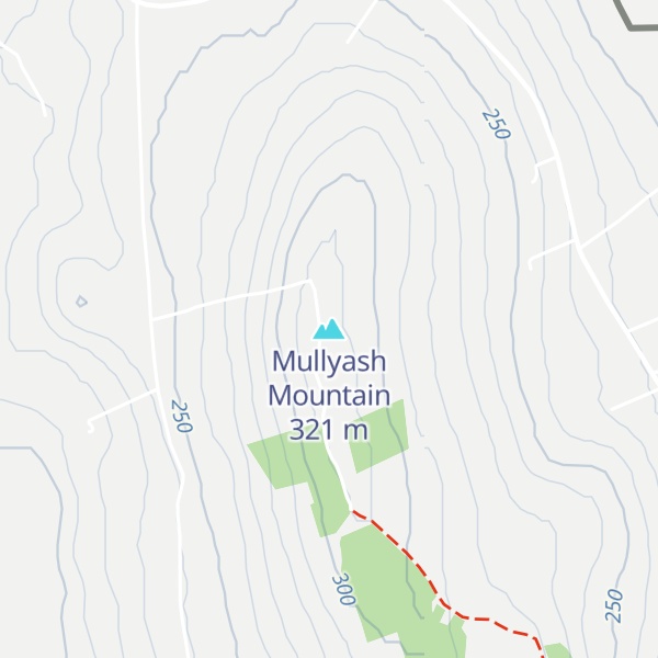 Map of Mullyash Mountain