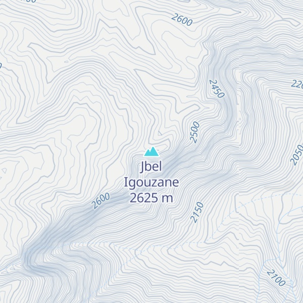 Map of Jbel Igouzane