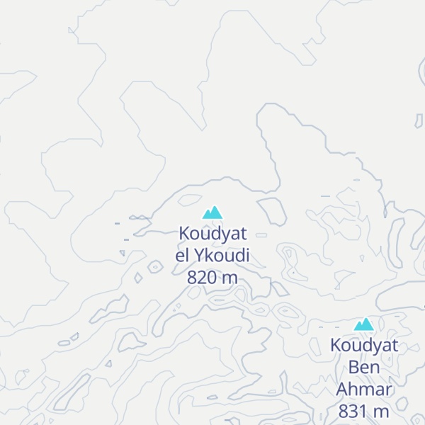 Map of Koudyat el Ykoudi