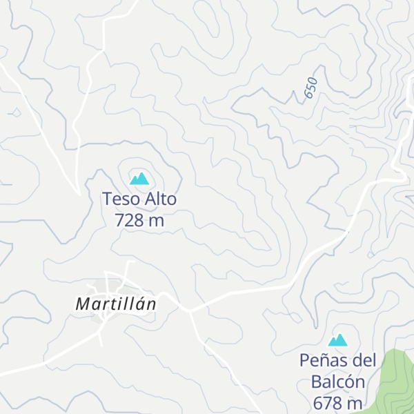 Map of Peñas Picudas