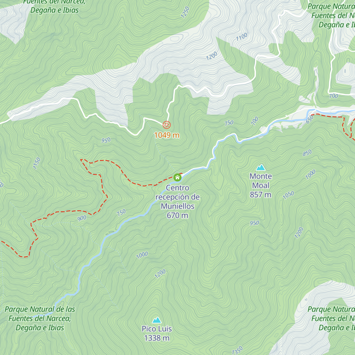 Centro recepción de Muniellos map